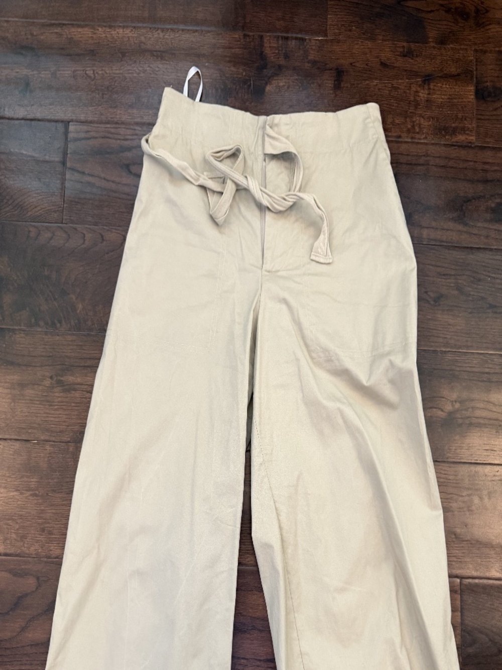 LALU Singapore Beige Wide Leg Cropped Culottes, Women’s Size 8
